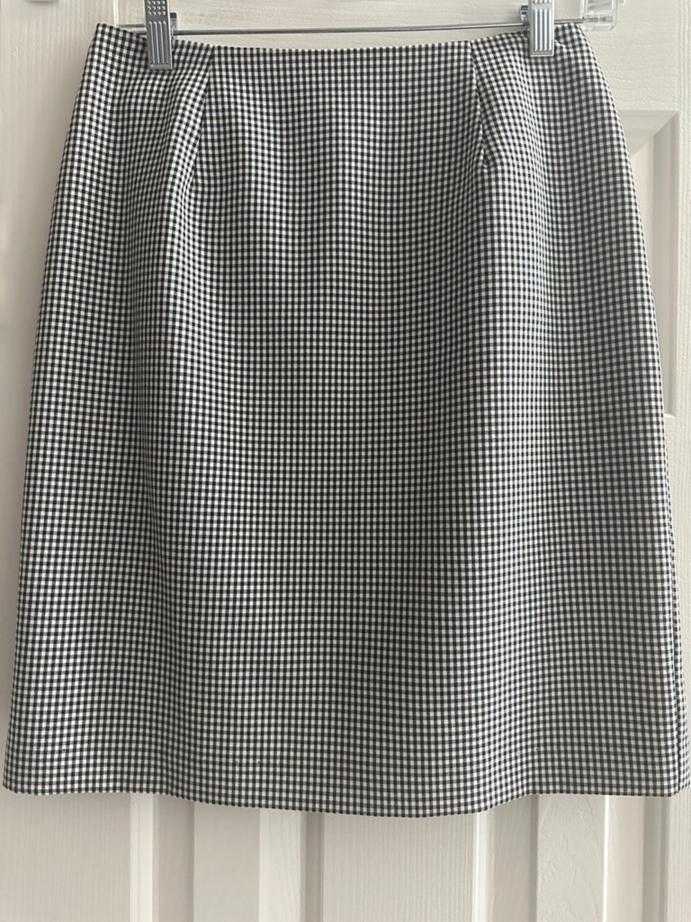 Y2K 2000s Gingham Black White A Line Skirt Women’s 6 Timeless Preppy Classic
